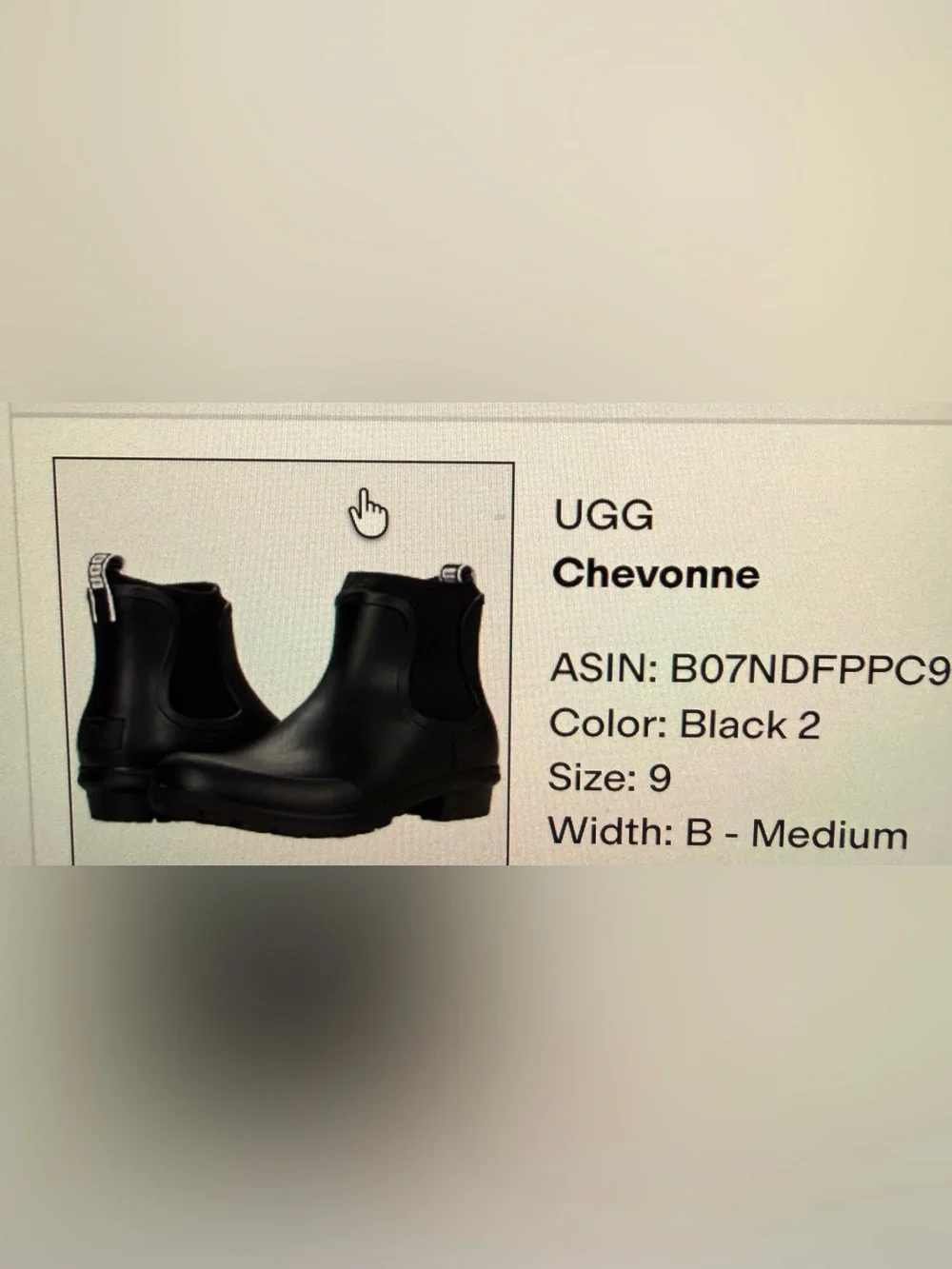 UGG Chevonne Matte Black 2 Chelsea Rain Booties Womens size 9 pumpkin patch fall